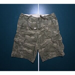 Vintage Y2K Abercrombie Fitch Cargo Shorts Mens Size 35 Camo Paratrooper Utility